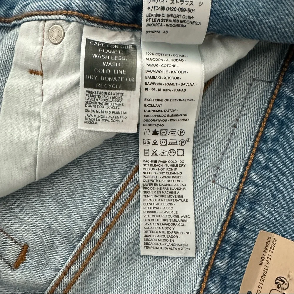 Levi's 501 Shorts Women’s 29 High Rise Distressed Cut Off Denim 56327 Blue NEW - Picture 8 of 11